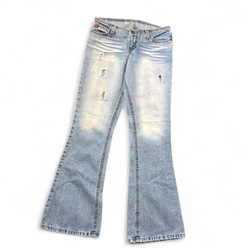 Vintage Y2K Mudd Low Rise Distressed Flare‎ Jeans, Women's Size 3